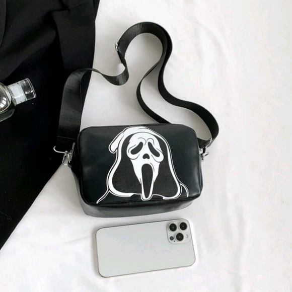 Scream Ghostface Cool Light Weight Square Purse Black - Picture 3 of 7